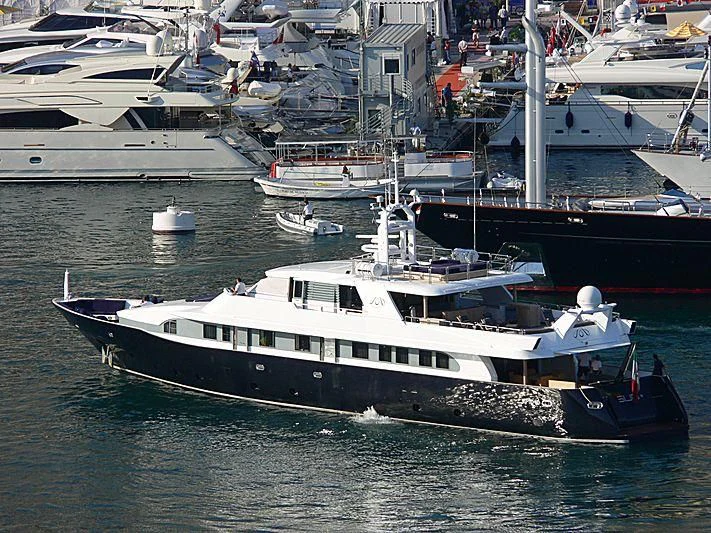 a boat in the water aboard LADY IN BLUE Yacht for Sale