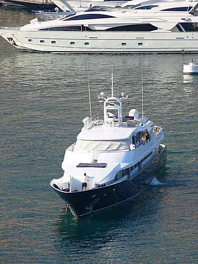 a couple of boats on the water aboard LADY IN BLUE Yacht for Sale