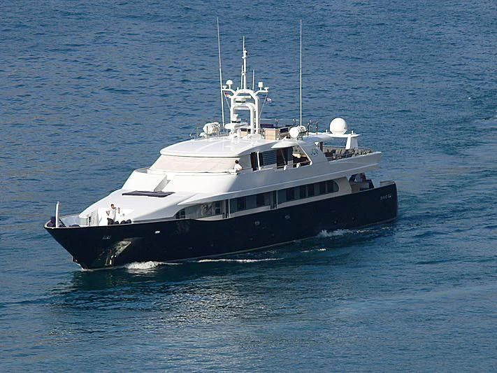 a boat in the water aboard LADY IN BLUE Yacht for Sale