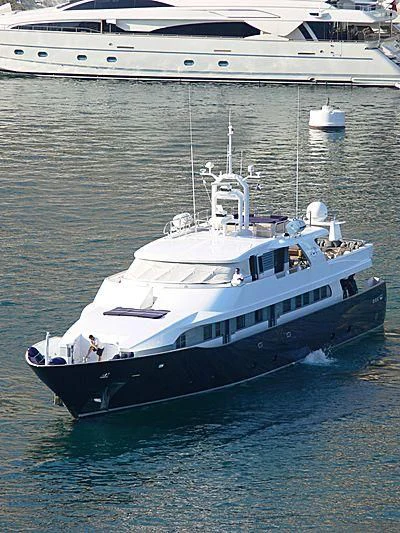 a boat in the water aboard LADY IN BLUE Yacht for Sale