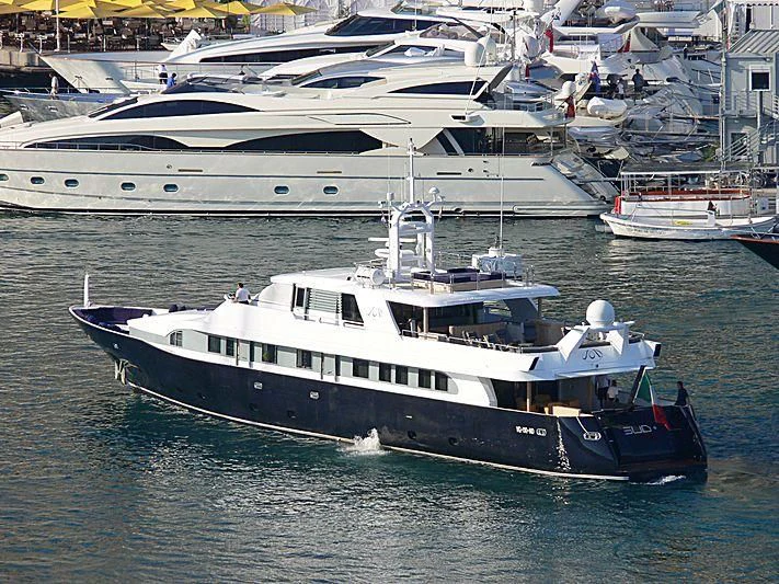 a boat on the water aboard LADY IN BLUE Yacht for Sale