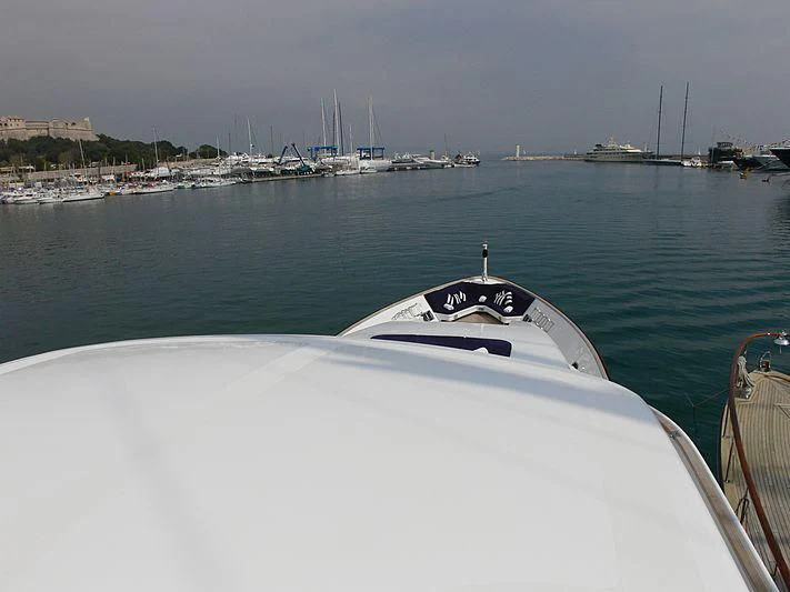 a boat on the water aboard LADY IN BLUE Yacht for Sale