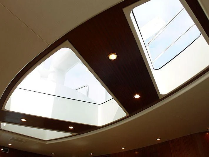 a close-up of a ceiling aboard LADY IN BLUE Yacht for Sale