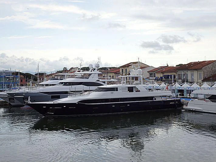a boat in the water aboard LADY IN BLUE Yacht for Sale