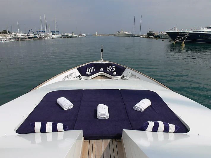 a boat in the water aboard LADY IN BLUE Yacht for Sale