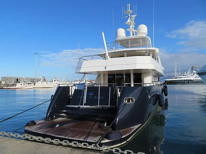 a boat in the water aboard LADY IN BLUE Yacht for Sale