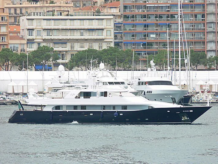 a boat in the water aboard LADY IN BLUE Yacht for Sale