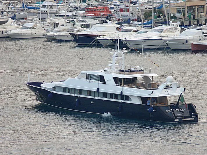 a boat in the water aboard LADY IN BLUE Yacht for Sale