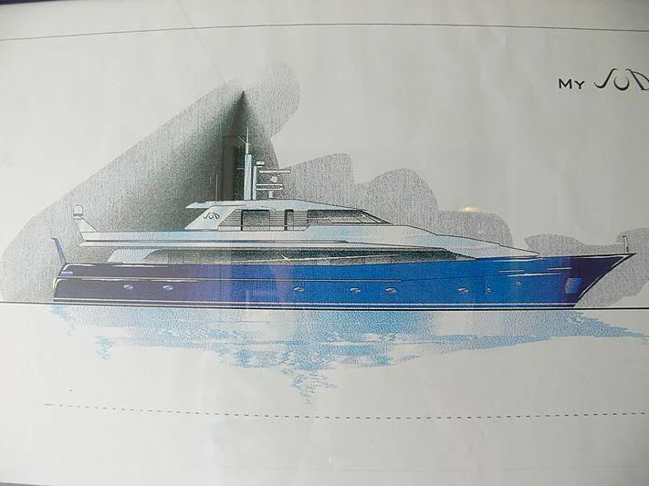 a boat in the water aboard LADY IN BLUE Yacht for Sale