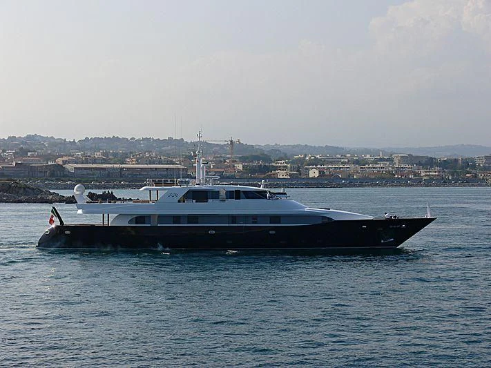 a boat in the water aboard LADY IN BLUE Yacht for Sale