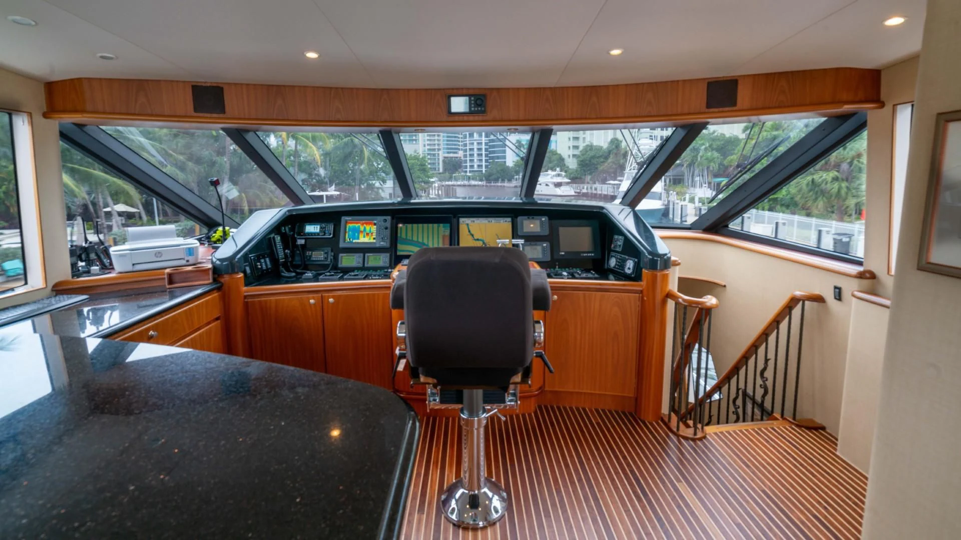 inside of a vehicle aboard FAN TAIL Yacht for Sale
