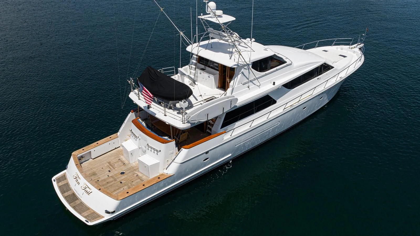 a boat on the water aboard FAN TAIL Yacht for Sale