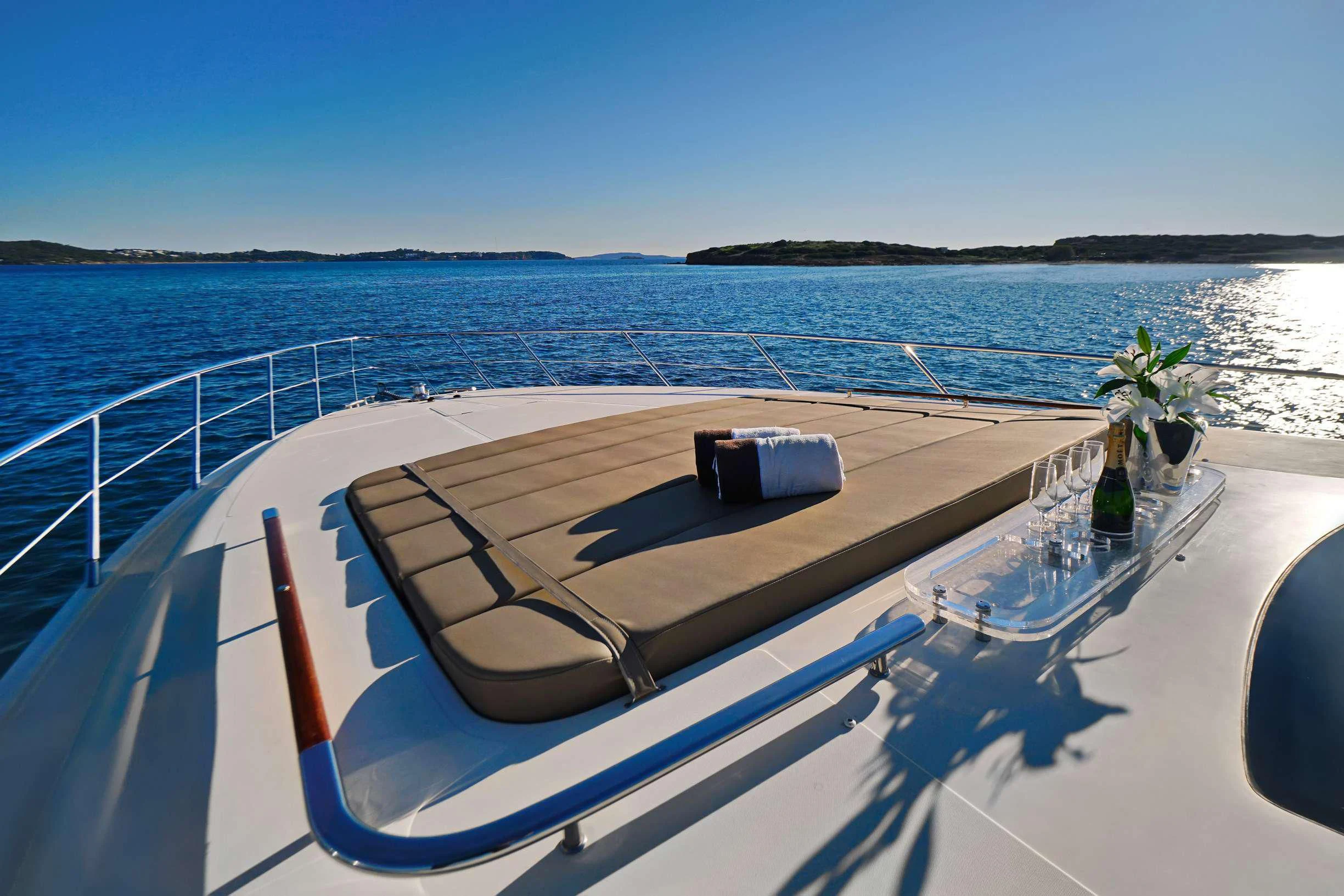 a boat on the water aboard SEA U Yacht for Charter