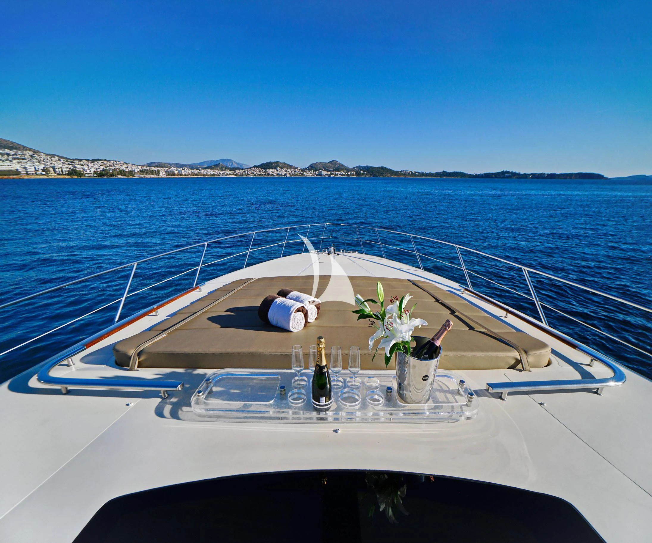a boat on the water aboard SEA U Yacht for Charter