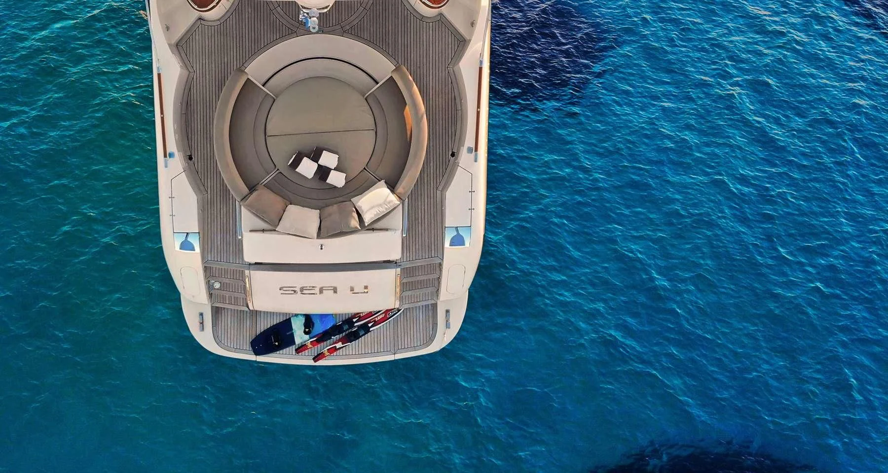 a ship in the water aboard SEA U Yacht for Charter