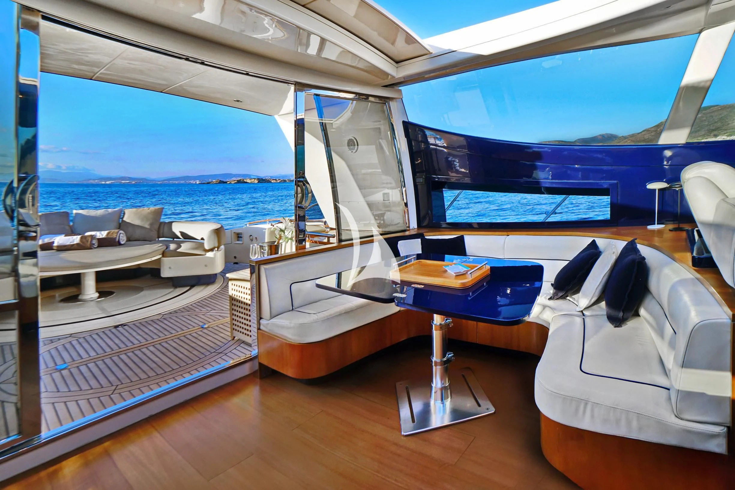 a boat on the water aboard SEA U Yacht for Charter