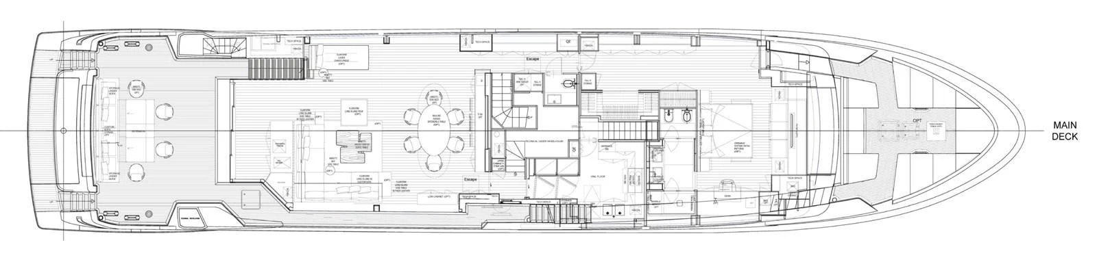 diagram, engineering drawing aboard 2022 SANLORENZO SL120A Yacht for Sale