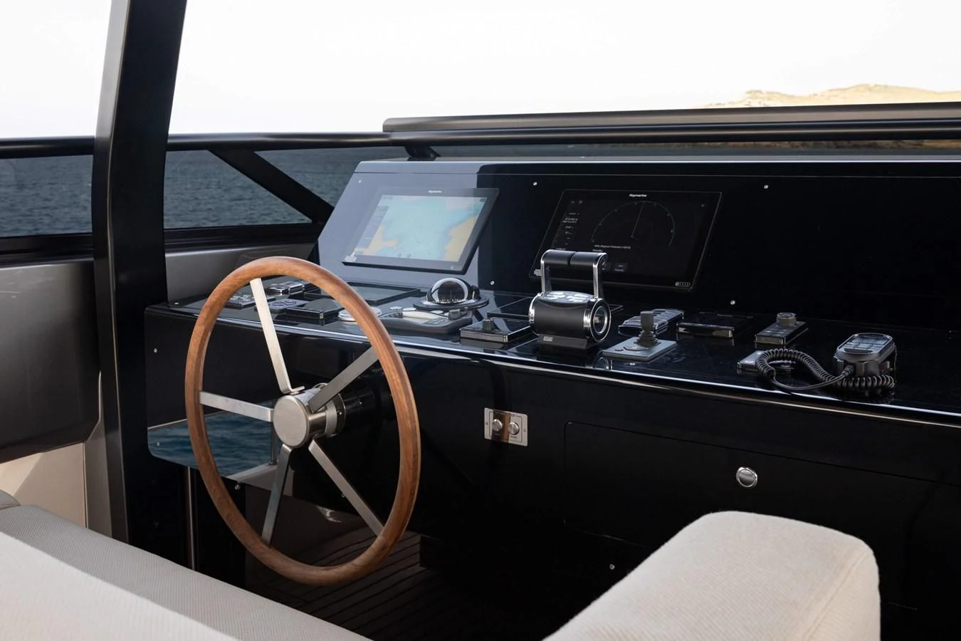 the inside of a car aboard 2022 SANLORENZO SL120A Yacht for Sale