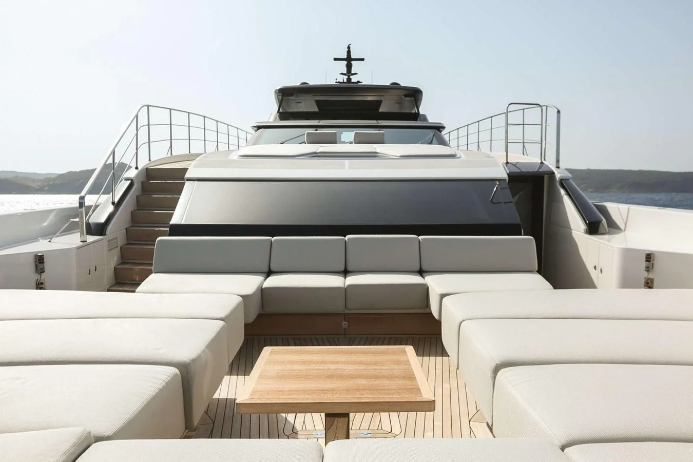 a boat with a bench aboard 2022 SANLORENZO SL120A Yacht for Sale