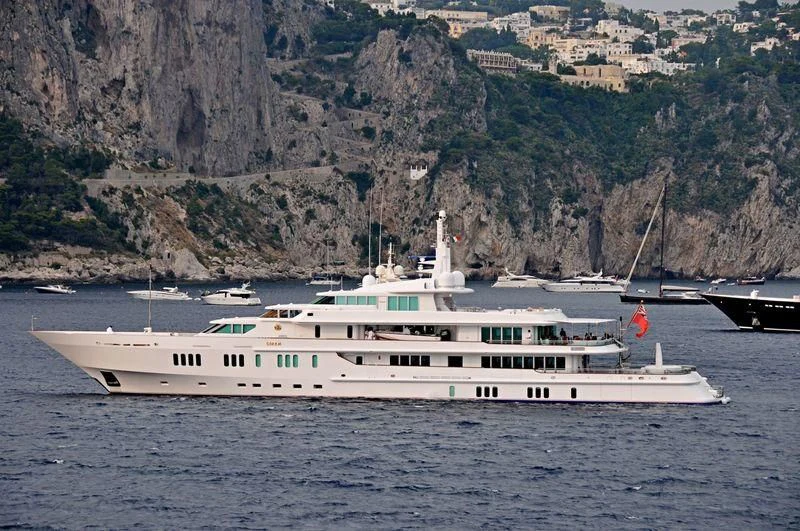 a boat in the water aboard SIRAN Yacht for Sale