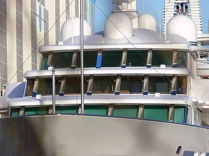 a large white boat with people on it aboard SIRAN Yacht for Sale