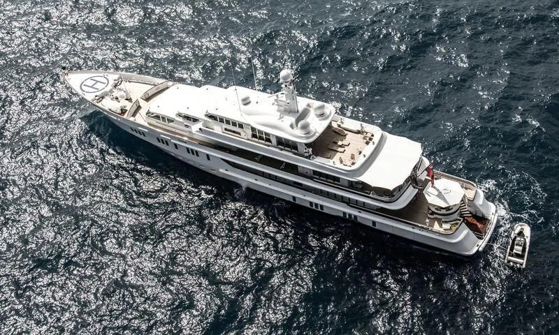 a boat in the water aboard SIRAN Yacht for Sale