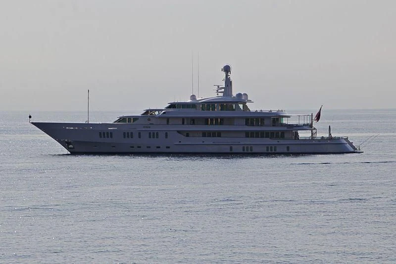a large boat in the water aboard SIRAN Yacht for Sale