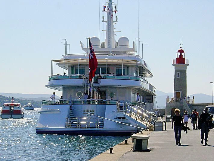 a boat in the water aboard SIRAN Yacht for Sale