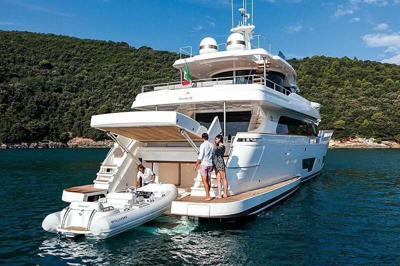 a couple of people on a boat aboard MIOTU 4 Yacht for Sale