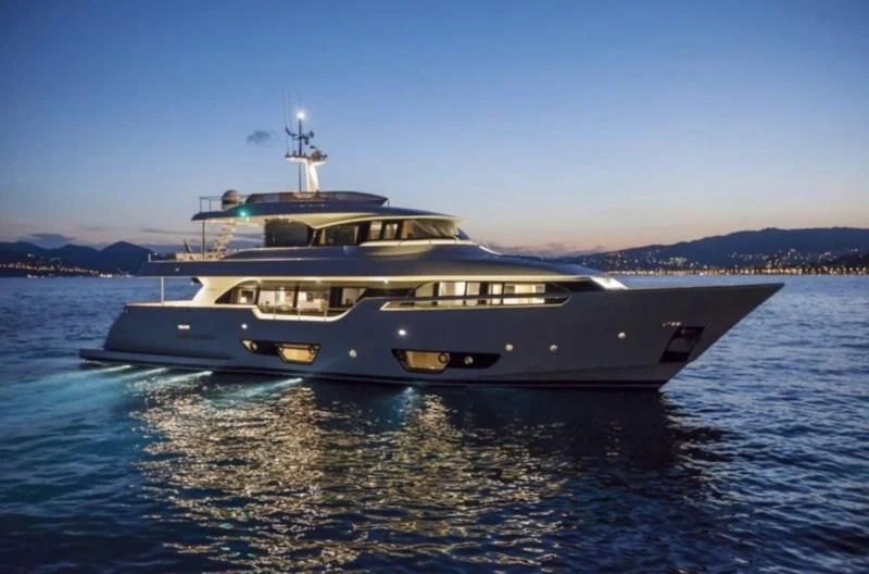 a large boat in the water aboard MIOTU 4 Yacht for Sale