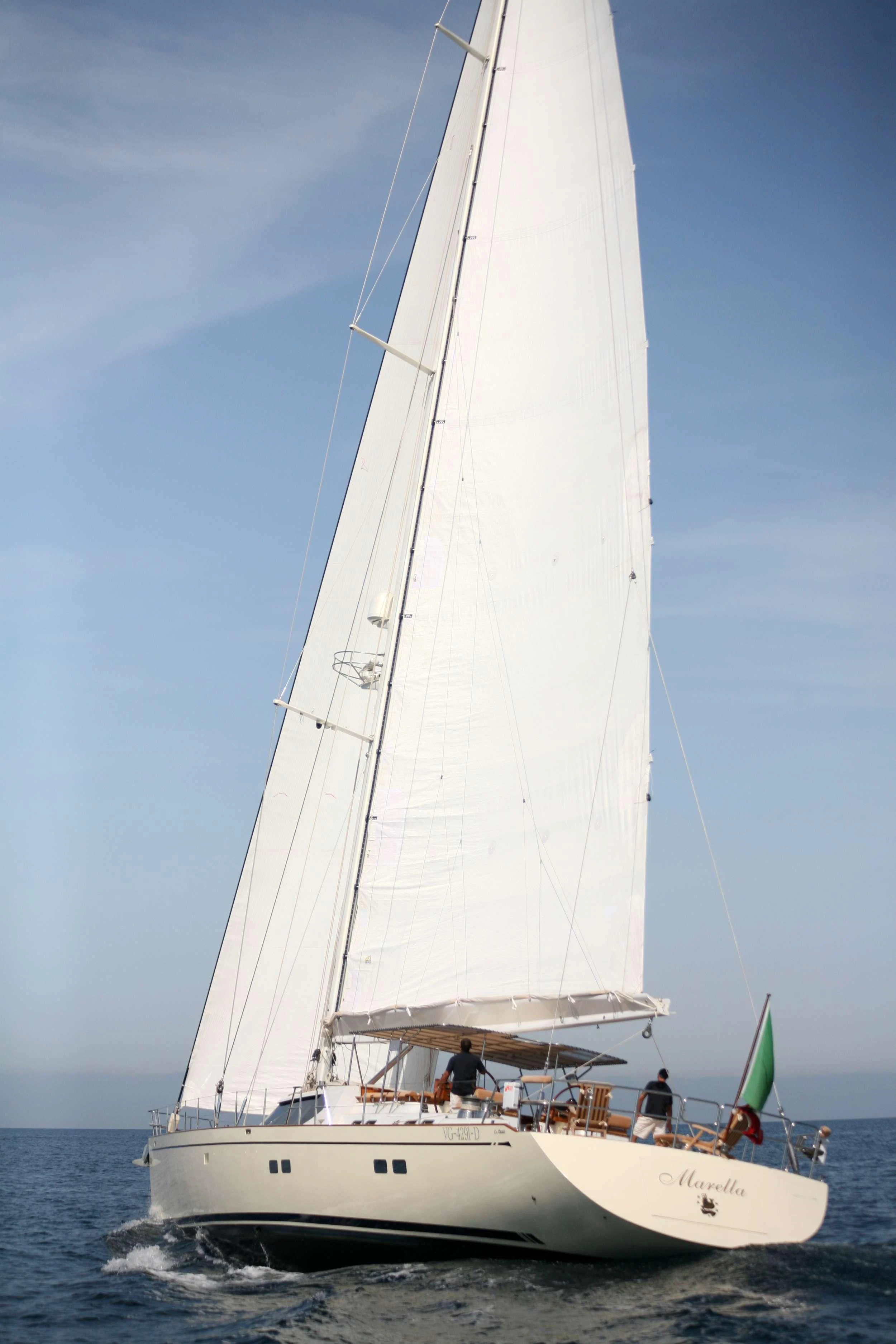 a sailboat on the water aboard MARELLA Yacht for Sale