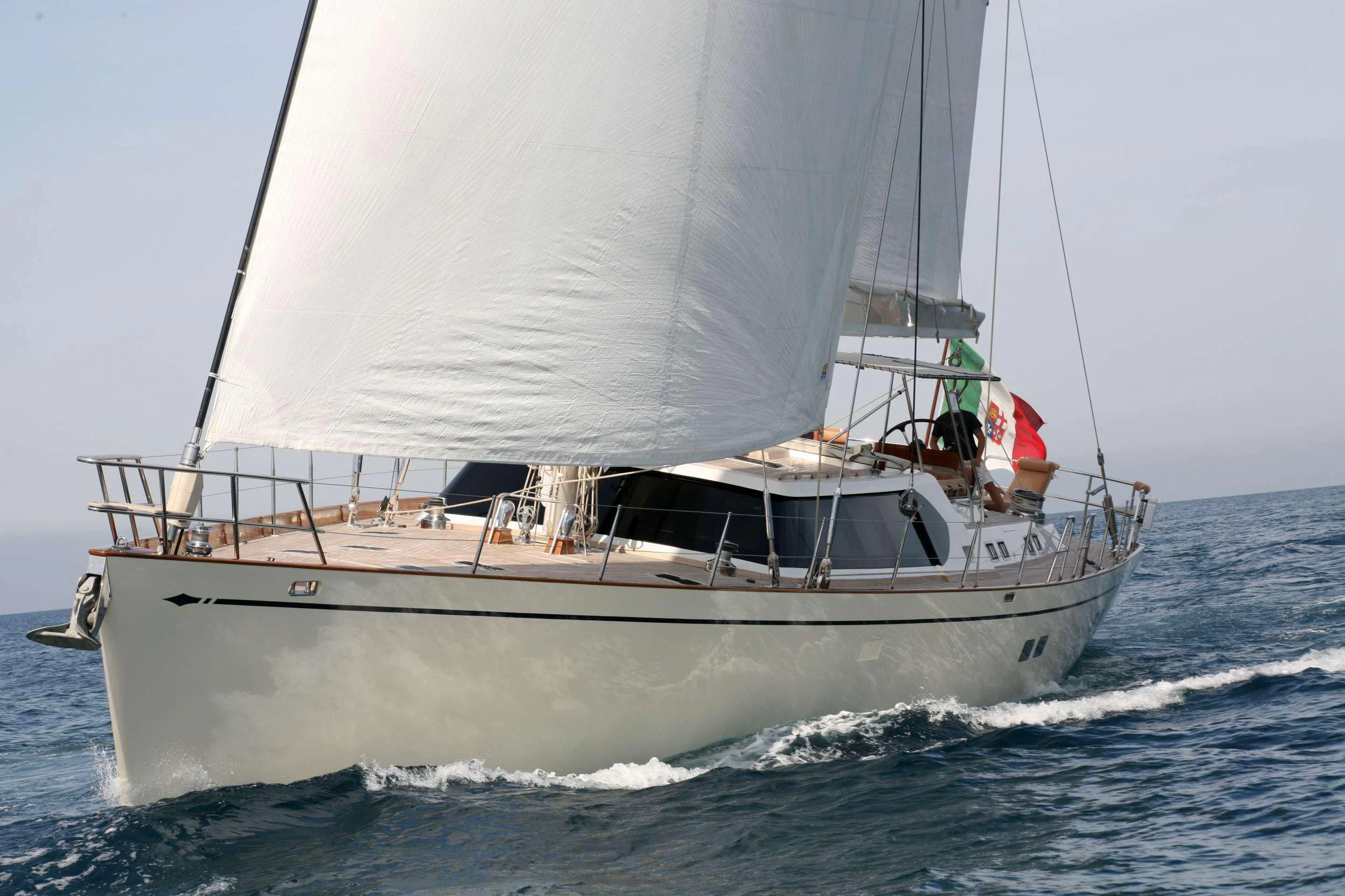 a boat sailing on the sea aboard MARELLA Yacht for Sale