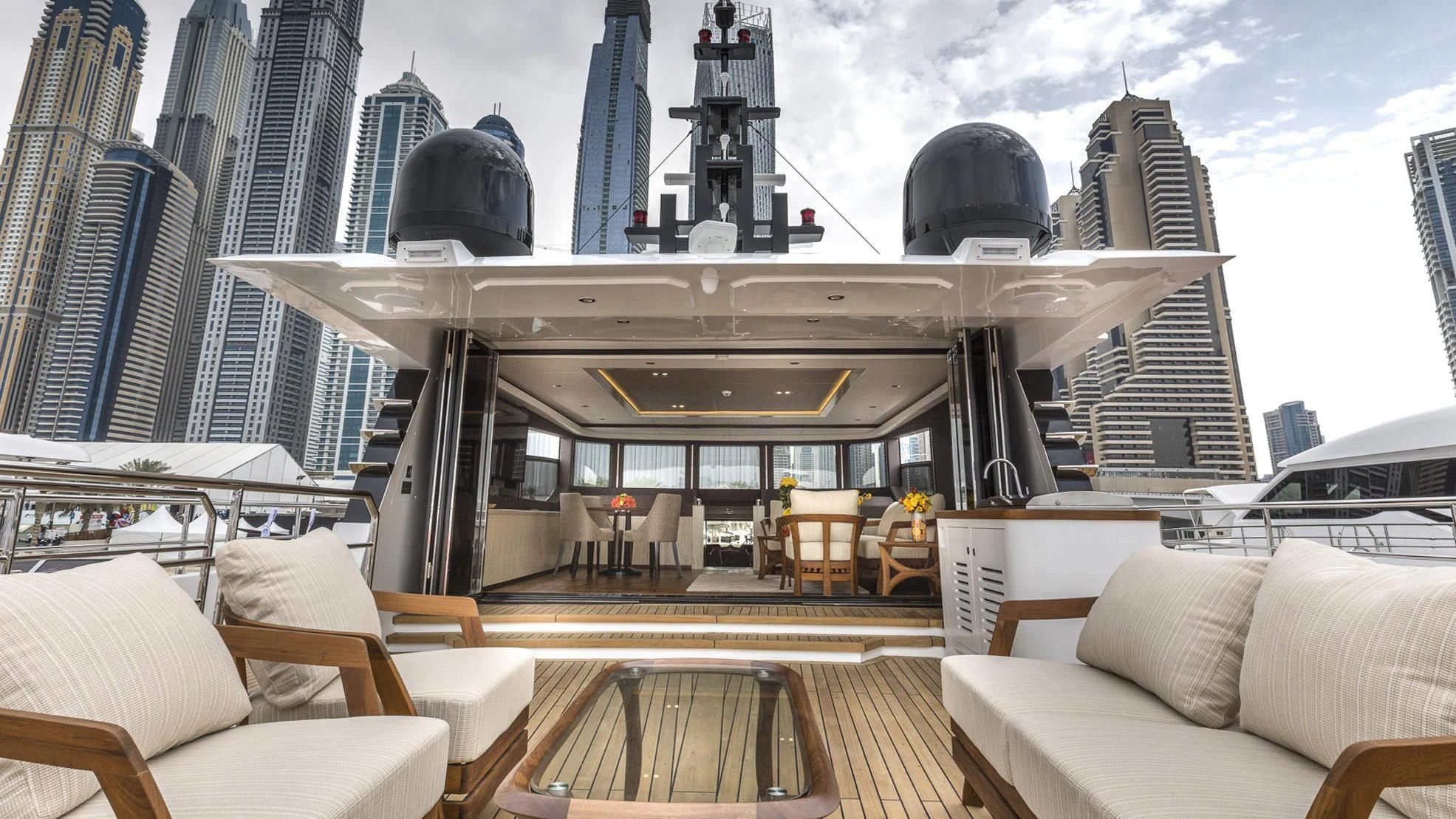 a boat on a body of water aboard NAHAR Yacht for Sale