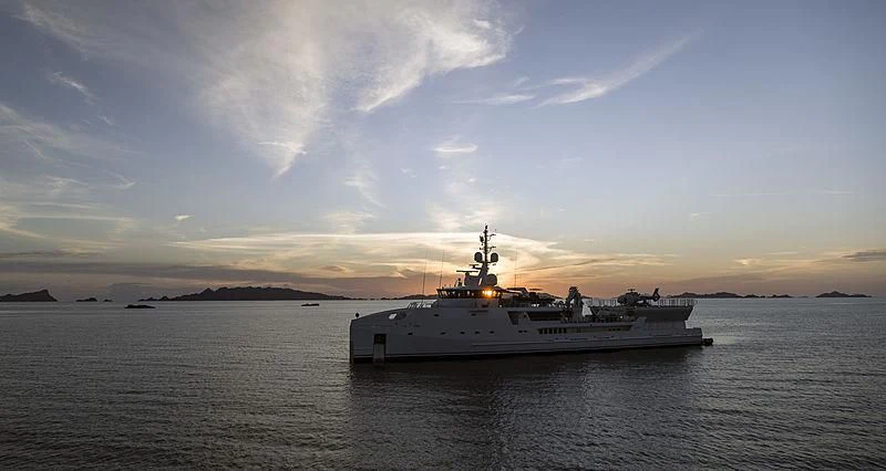 a boat in the water aboard GAME CHANGER Yacht for Sale