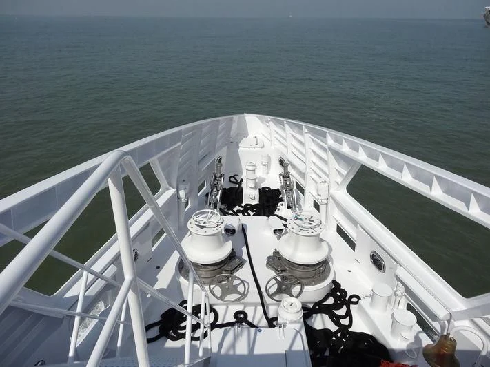 a view of the ocean from a cruise ship aboard GAME CHANGER Yacht for Sale