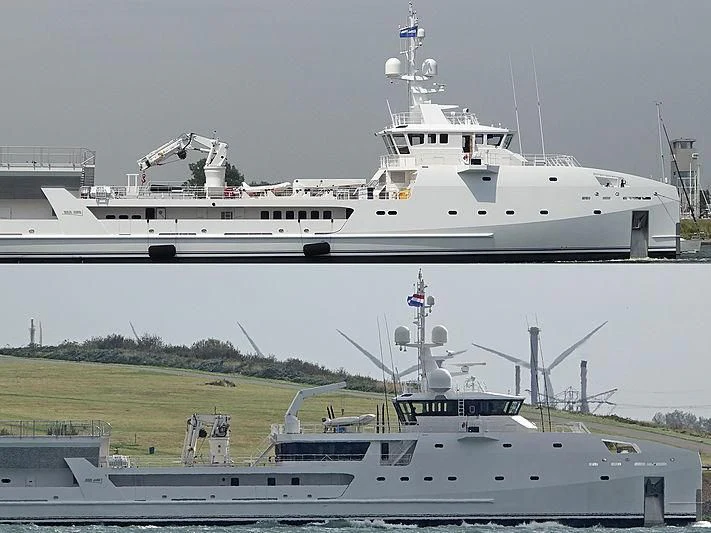 a large white ship aboard GAME CHANGER Yacht for Sale