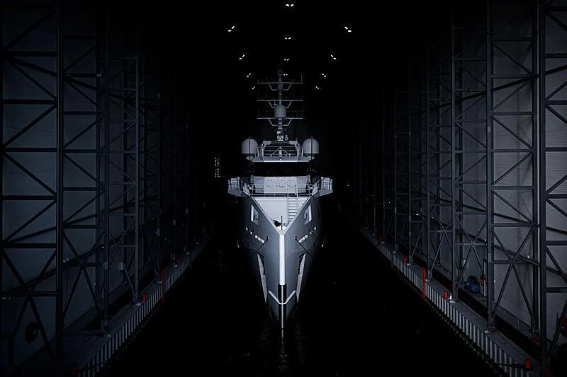 a space shuttle in space aboard GAME CHANGER Yacht for Sale