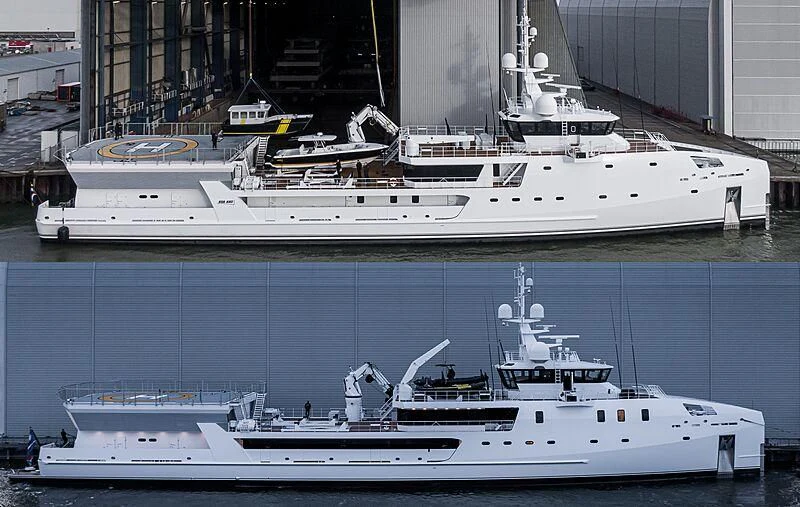 a couple of large white boats aboard GAME CHANGER Yacht for Sale