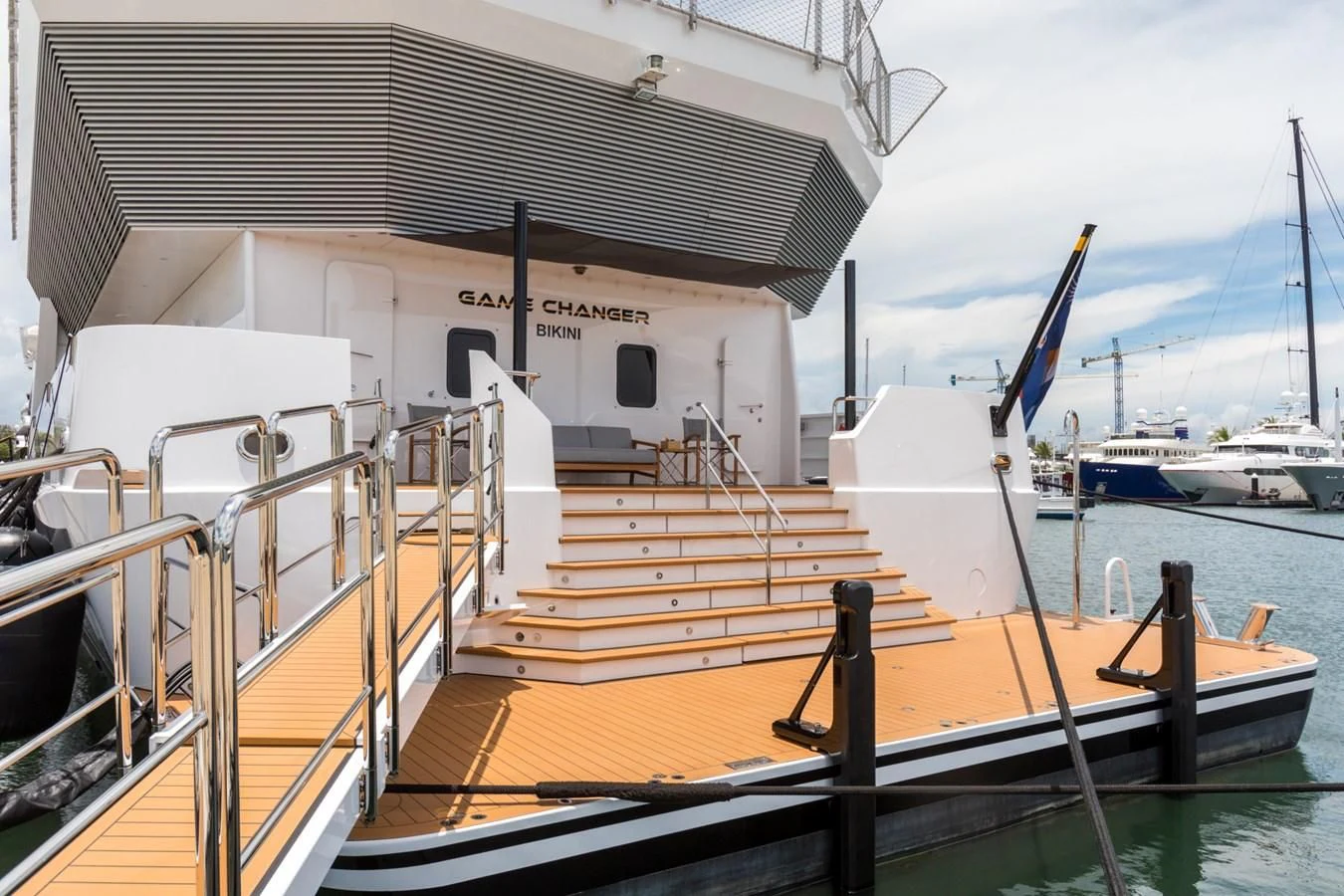 a boat on the water aboard GAME CHANGER Yacht for Sale