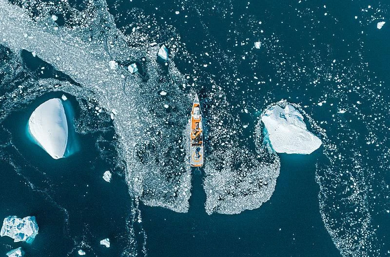 a satellite in space aboard GAME CHANGER Yacht for Sale