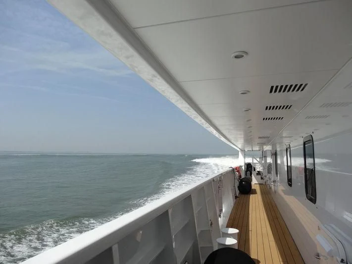 a boat on the water aboard GAME CHANGER Yacht for Sale