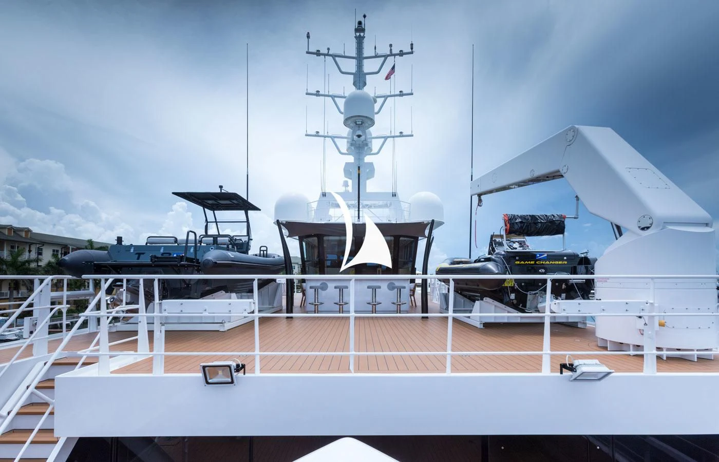 a group of machines on a deck aboard GAME CHANGER Yacht for Sale