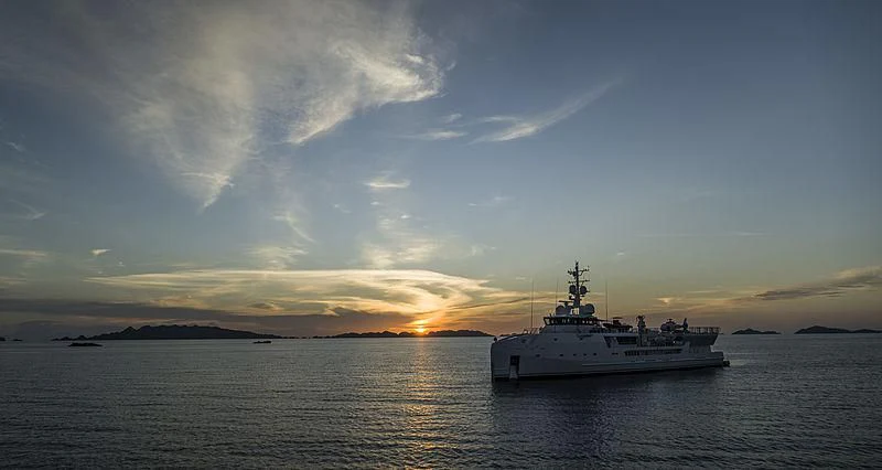 a boat on the water aboard GAME CHANGER Yacht for Sale