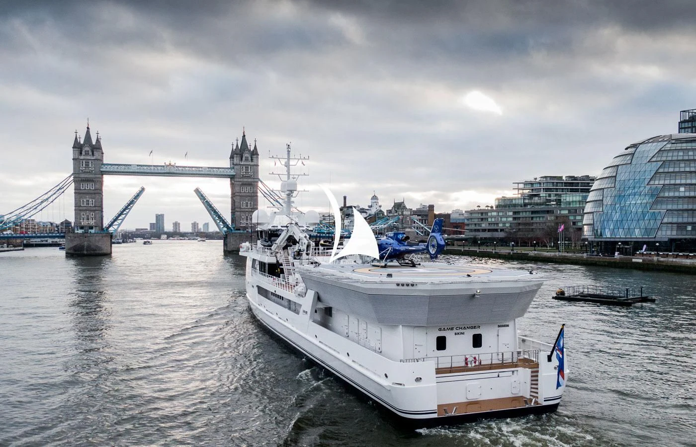 a boat in the water aboard GAME CHANGER Yacht for Sale