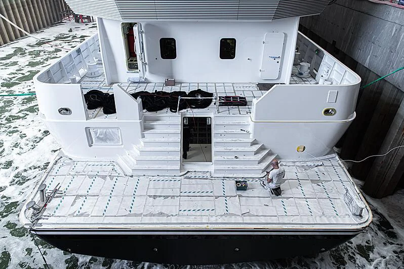 a model of a house aboard GAME CHANGER Yacht for Sale