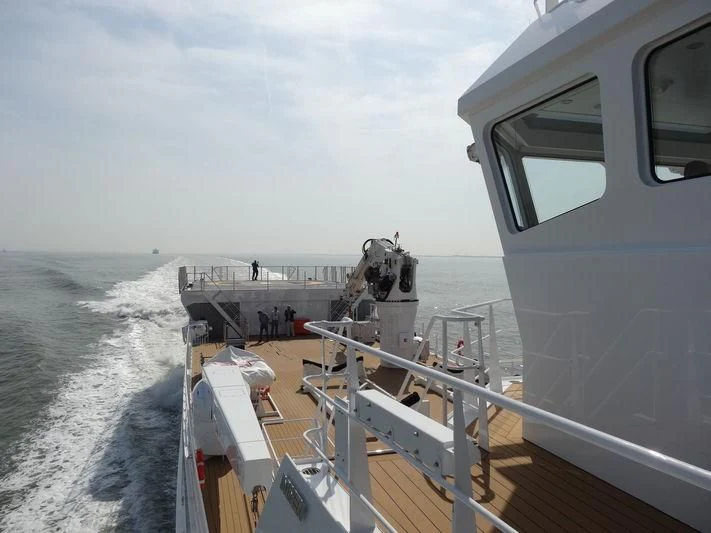 a boat on the water aboard GAME CHANGER Yacht for Sale