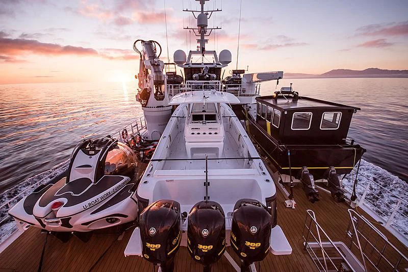 a boat on the water aboard GAME CHANGER Yacht for Sale
