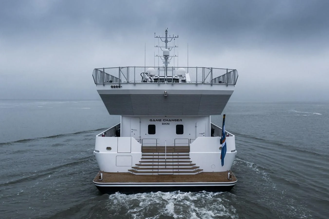 a ship in the water aboard GAME CHANGER Yacht for Sale