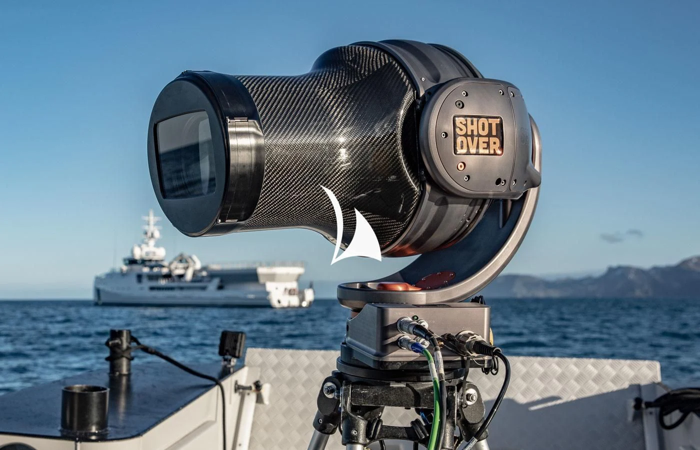 a large ship in the water aboard GAME CHANGER Yacht for Sale