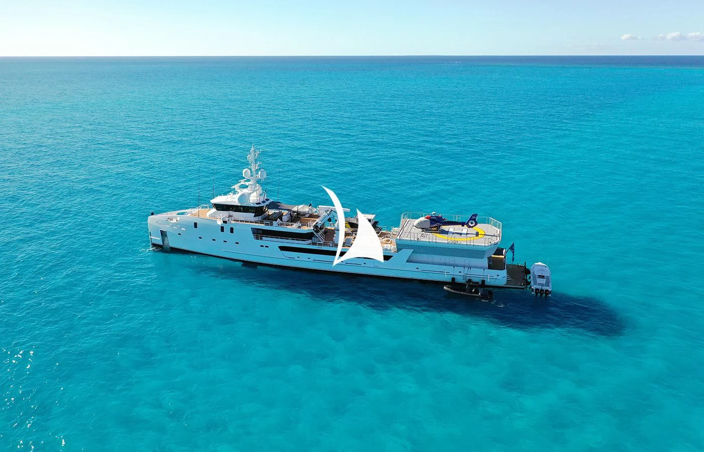 a ship in the water aboard GAME CHANGER Yacht for Sale